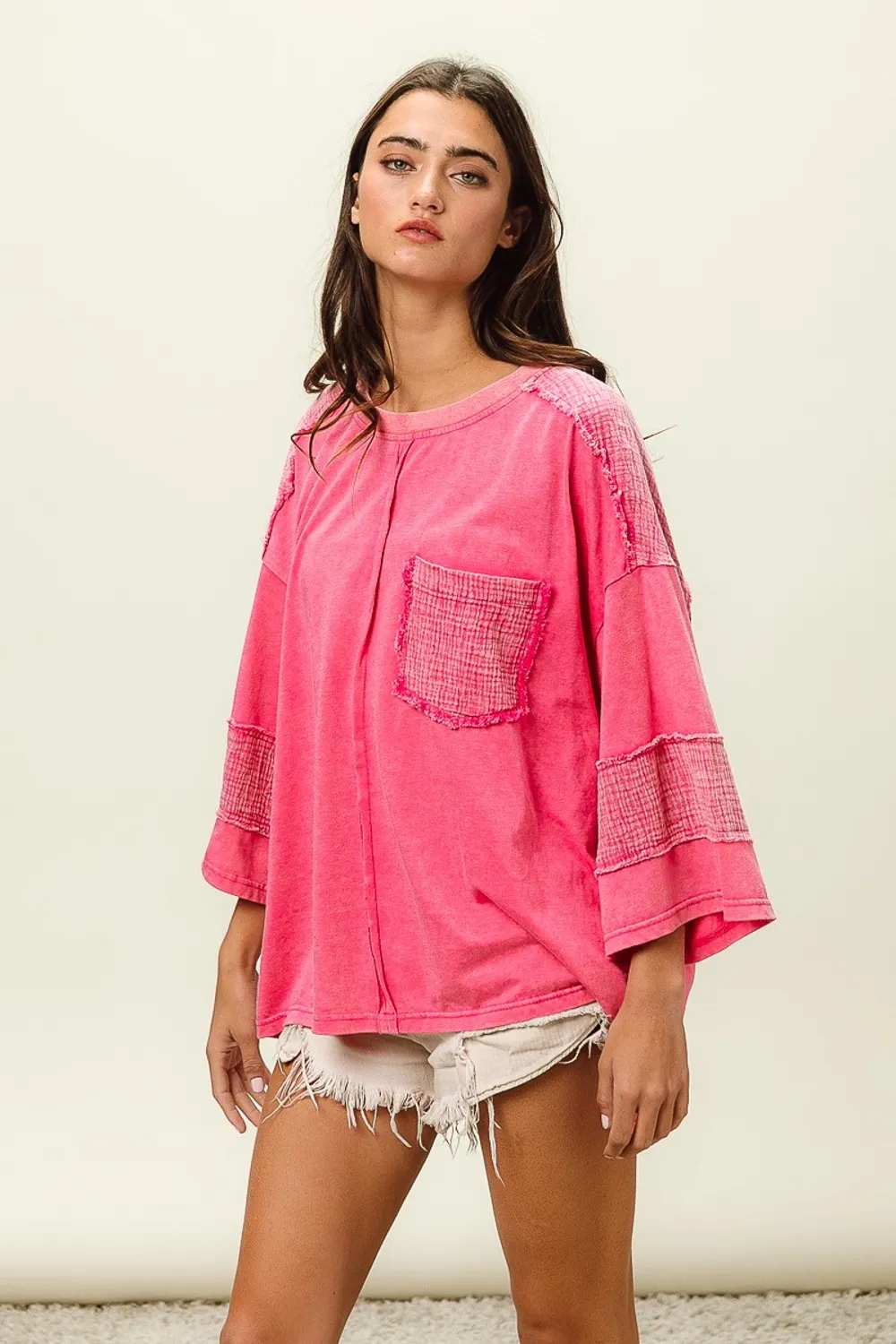 High-Low Washed T-Shirt, image 3
