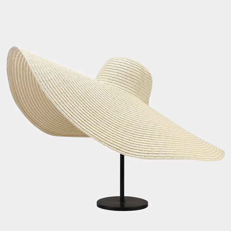 Oversized Wide Brim Straw Sun Hat, image 5