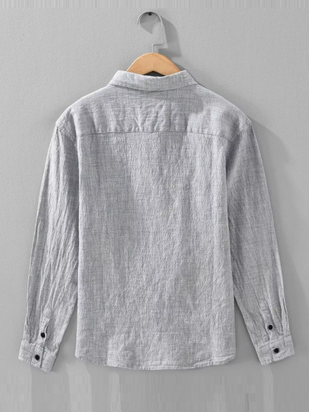 Men's Plus Size Button Up Long Sleeve Shirt, image 3