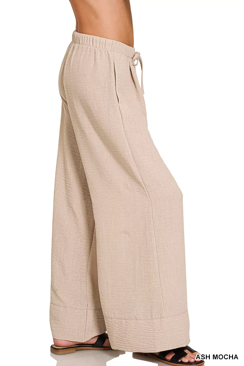 Woven Airflow Drawstring Pants, image 2