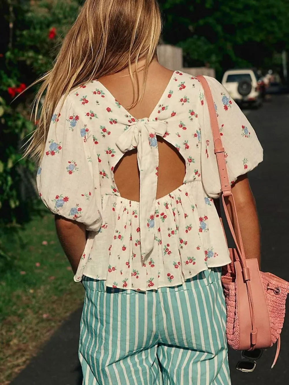 Bow Back Puff Sleeve Blouse, image 9