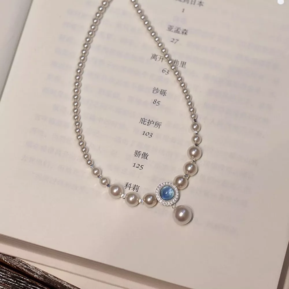 925 Sterling Silver Pearl Necklace, image 4
