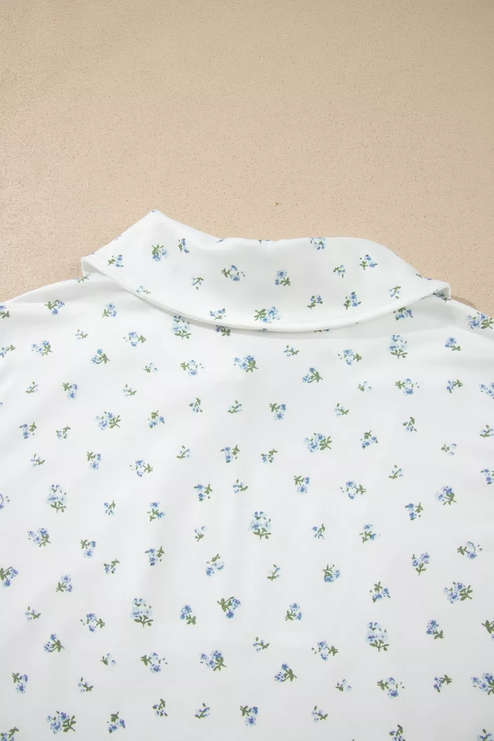 Floral Print Half Zip Top Matching Short Set, image 8