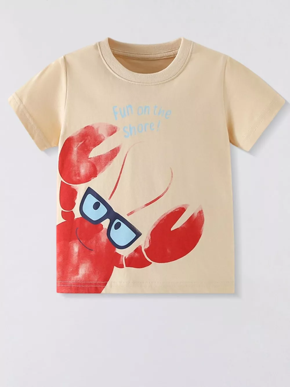 Children's Lobster Graphic Round Neck Tee