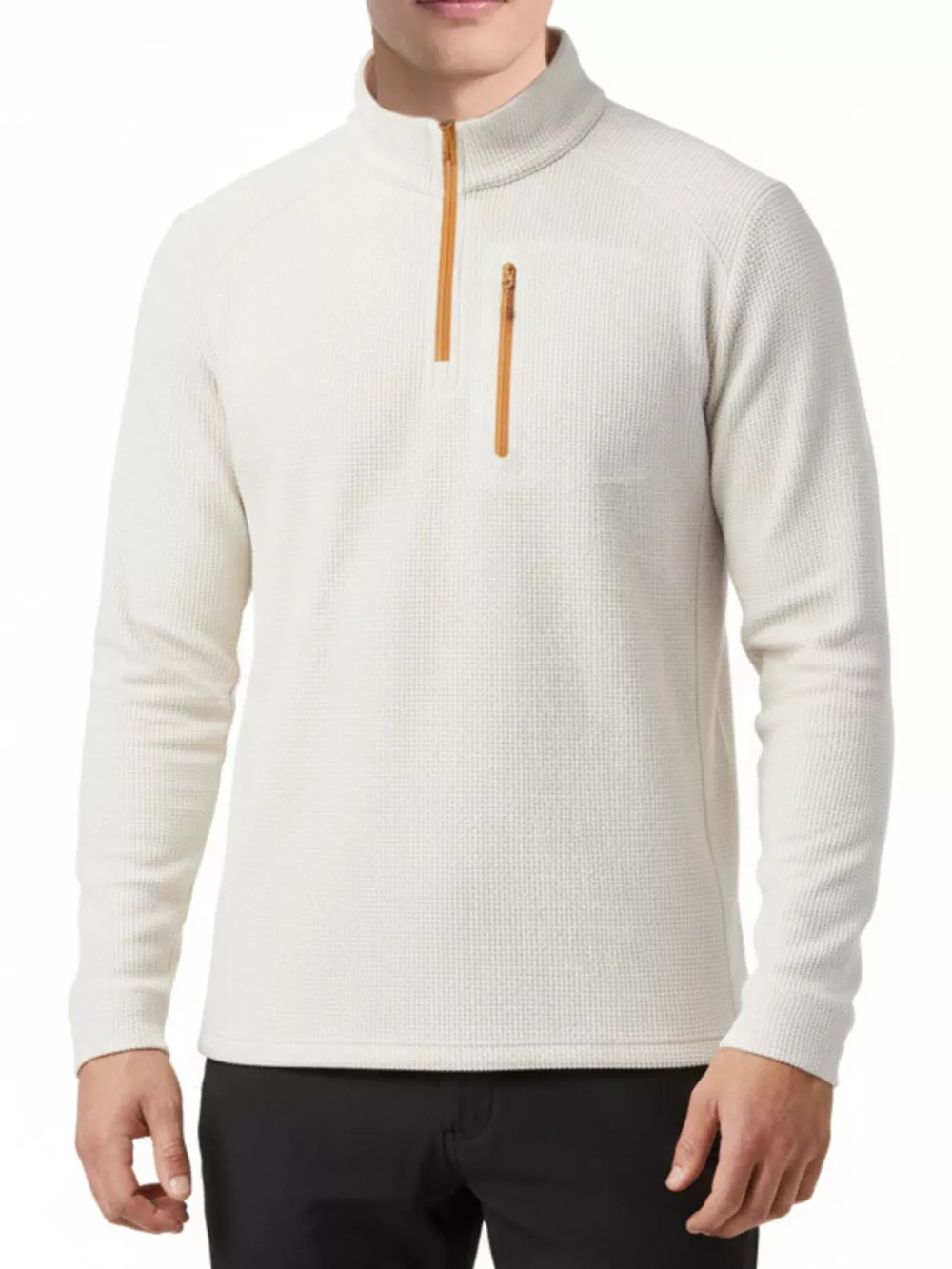 Men's Plus Size Quarter Long Sleeve Top