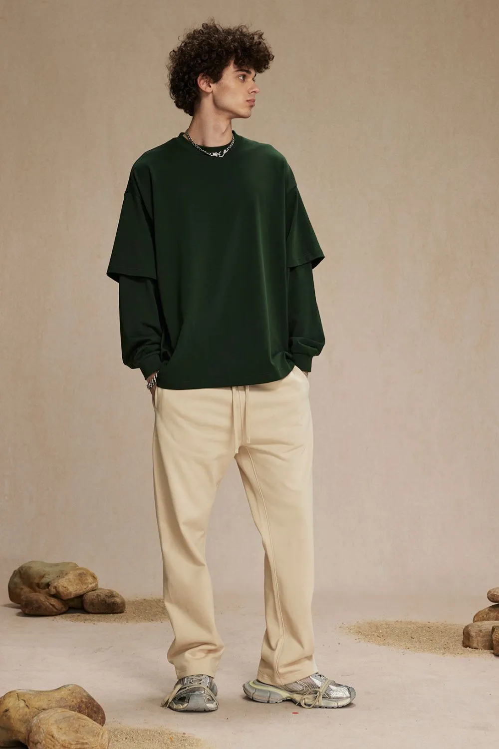 Men's Round Neck Long Sleeve T-Shirt, image 21