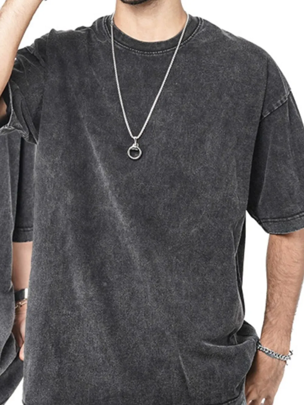 Men's Round Neck Short Sleeve T-Shirt, image 4
