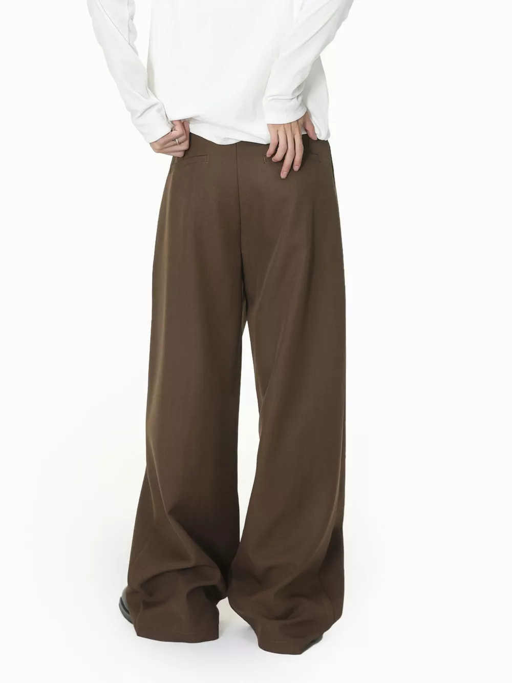Men's High-Waisted Wide-Leg Pleated Pants, image 8
