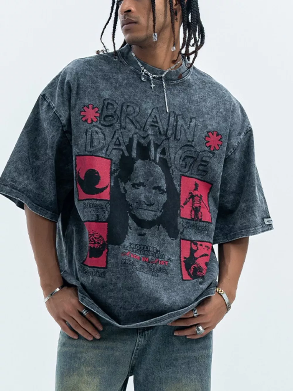 Men's Graphic Round Neck Half Sleeve T-Shirt