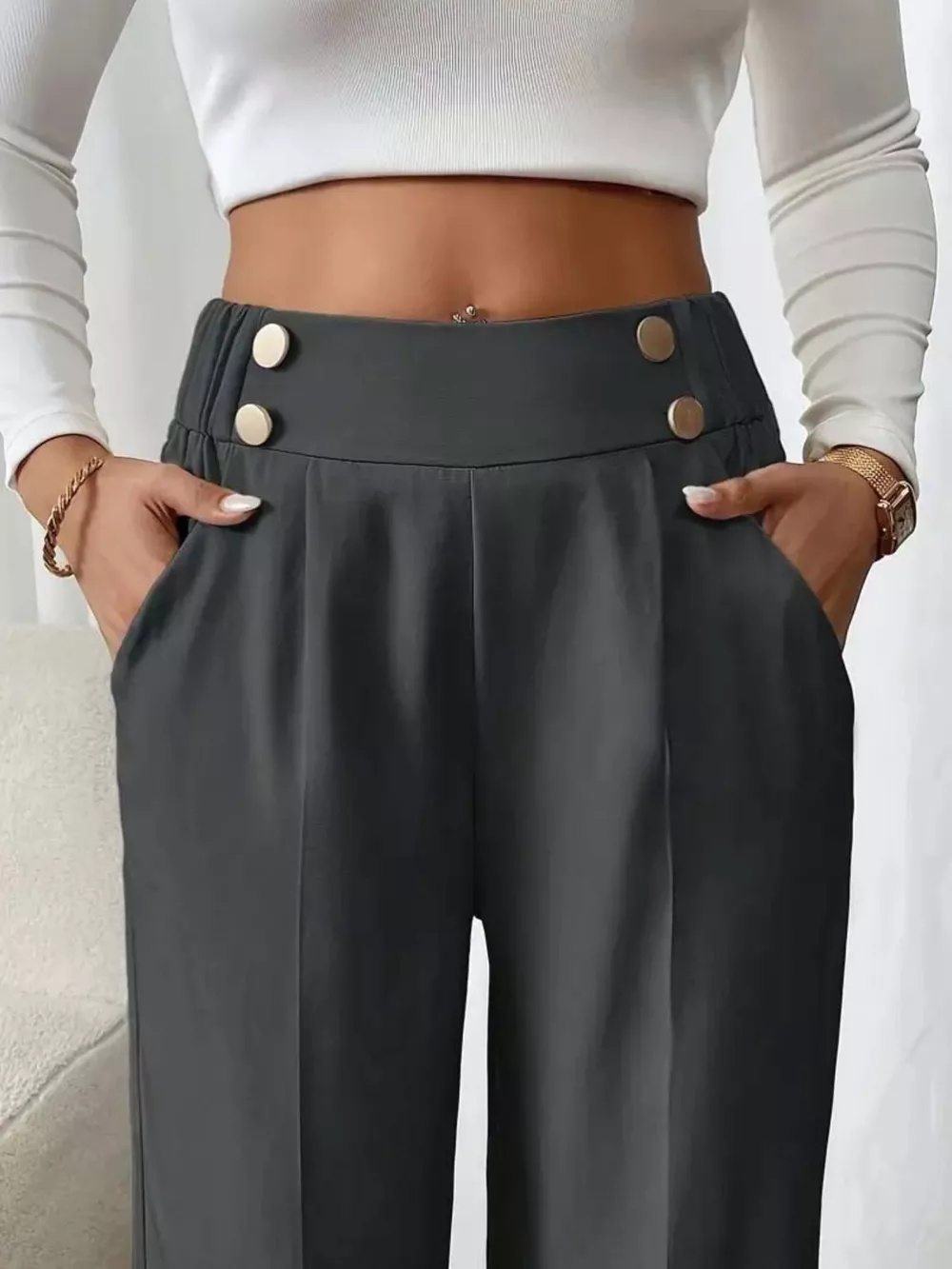 Full Size High-Waisted Wide-Leg Pants Plus Size, image 12