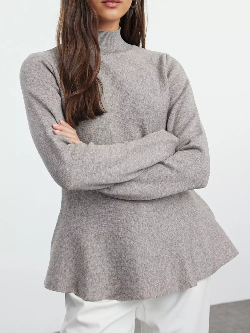 Mock Neck Long Sleeve Sweater, image 7