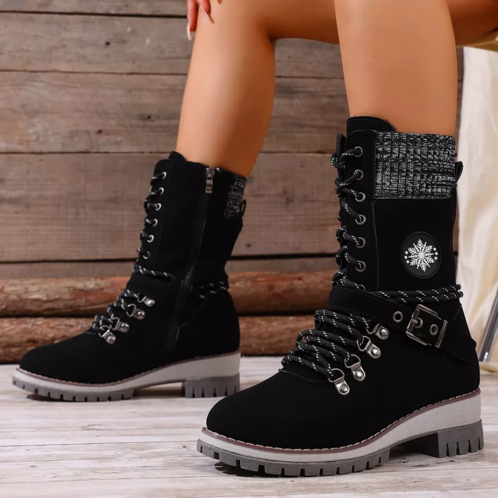 Lace-Up Ankle Combat Boots, image 8