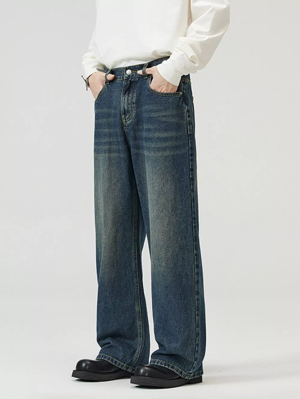 Men's Full Size Wide-Leg Jeans Plus Size, image 6