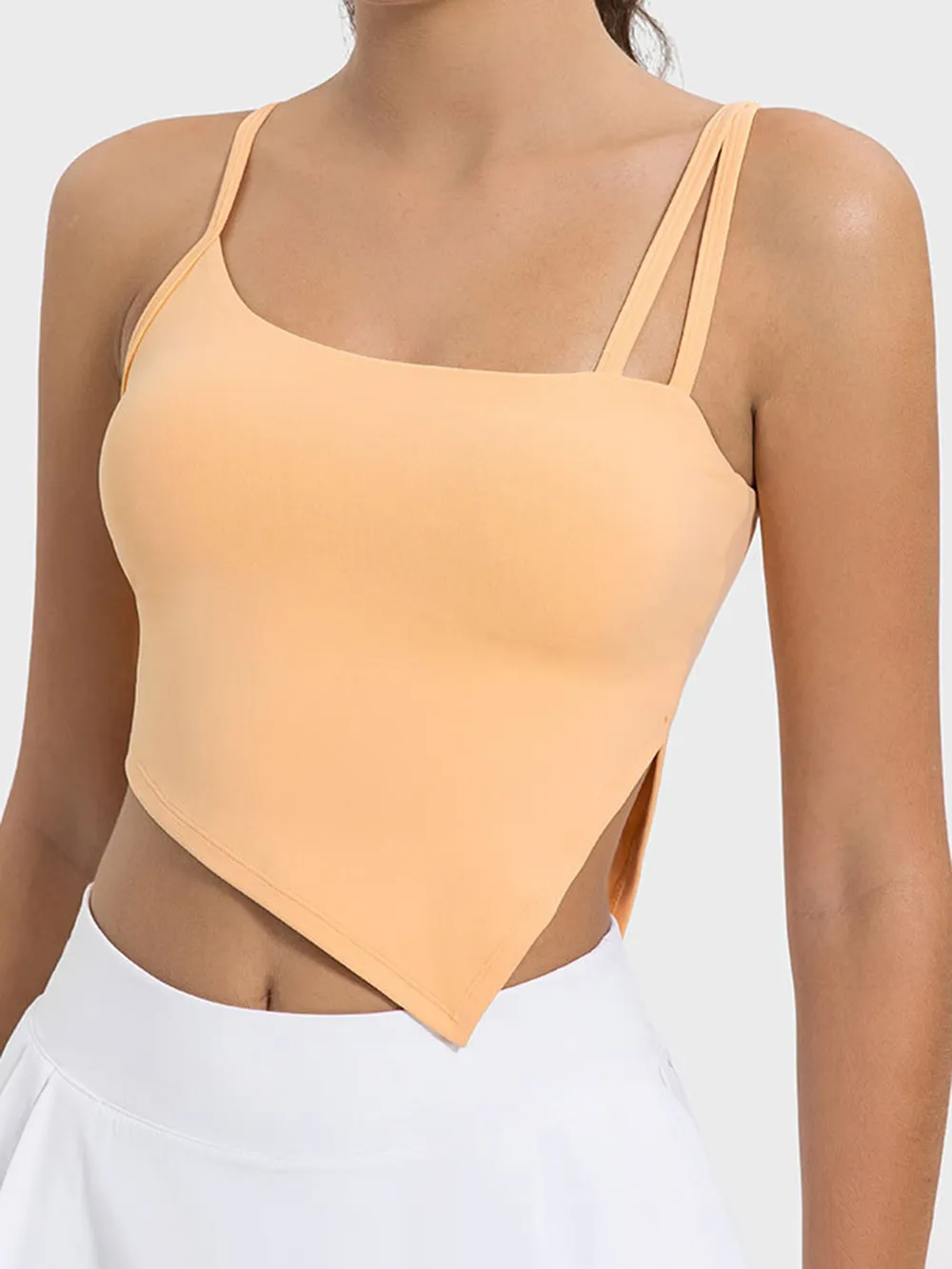 Slit Asymmetrical Neck Active Cami, image 3