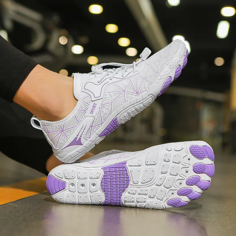 Elastic Lock Laces Mesh Contrast Breathable Athletic, image 2