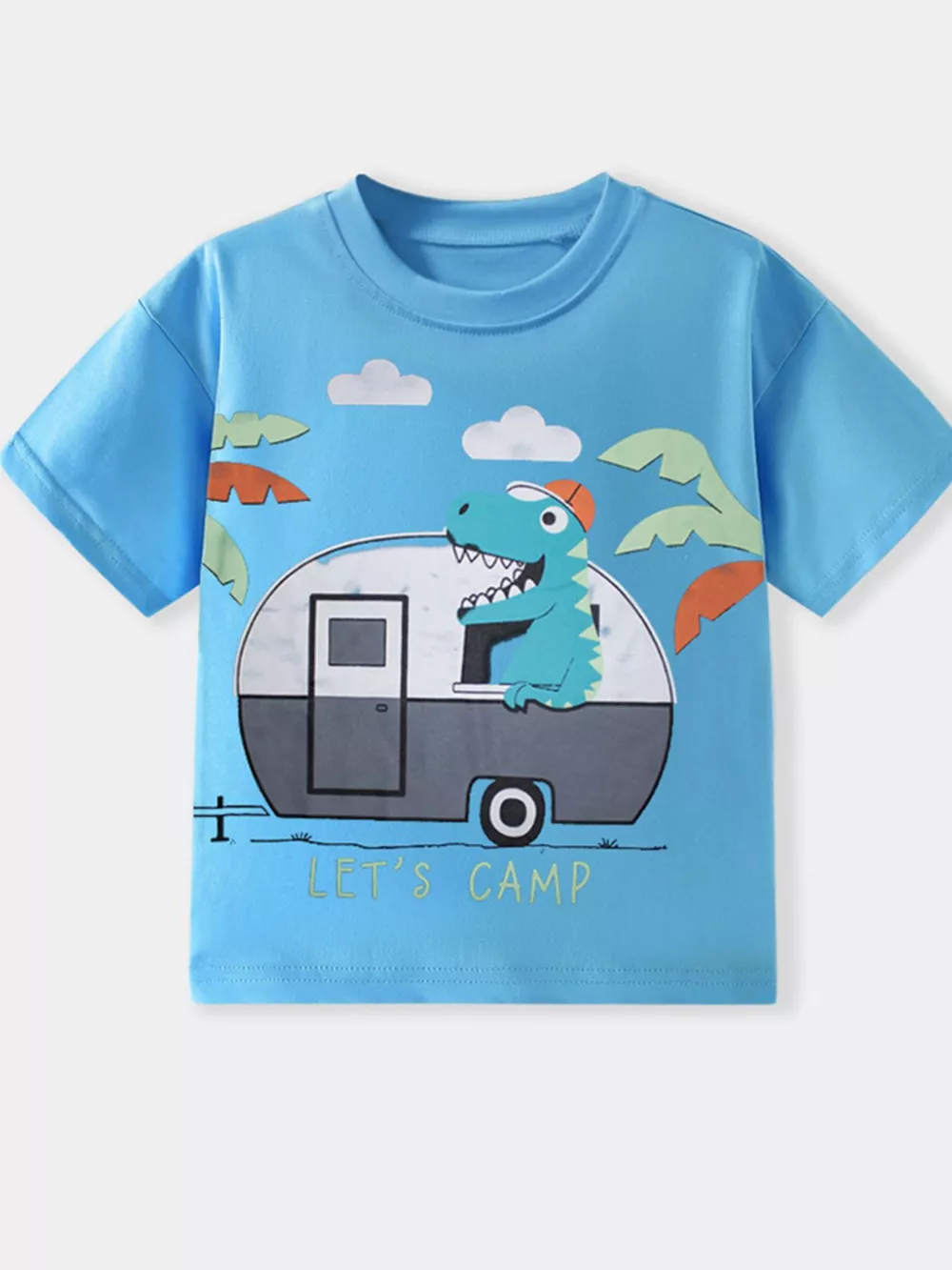 Children's Dinosaur Round Neck Short Sleeve T-Shirt, image 2