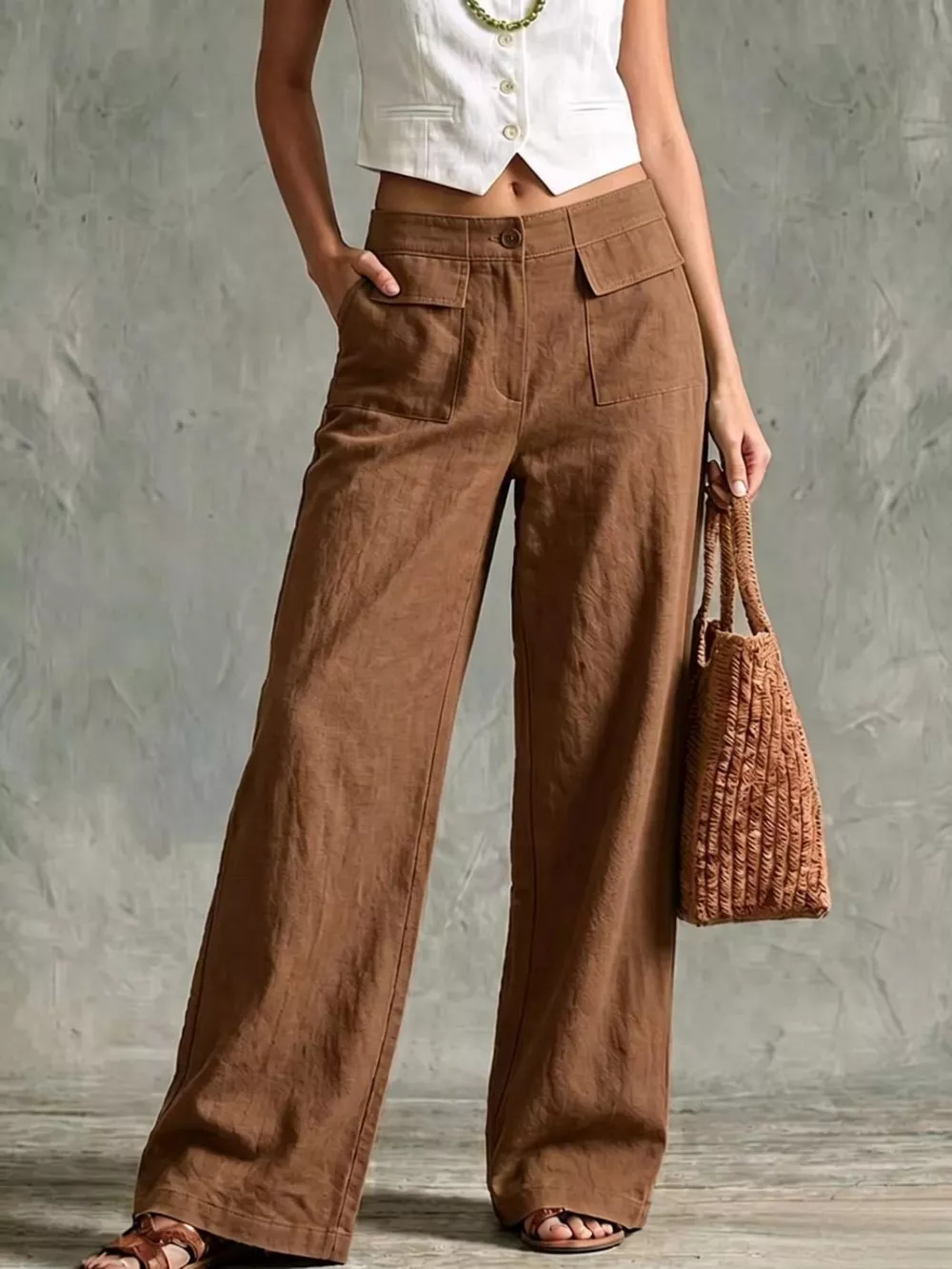 Full Size Wide Leg Pants Plus Size, image 15