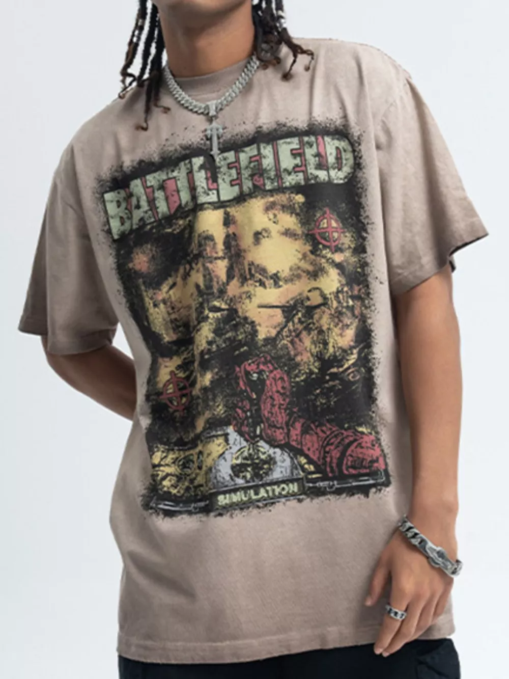 Men's Graphic Round Neck Short Sleeve T-Shirt, image 2