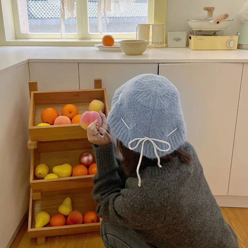 Drawstring Knitted Hat, image 6