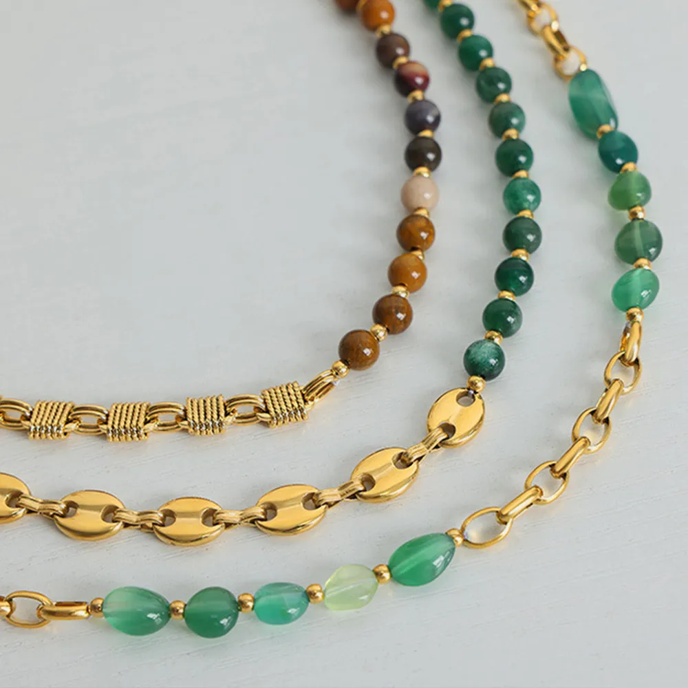Beaded Titanium Steel Necklace, image 8