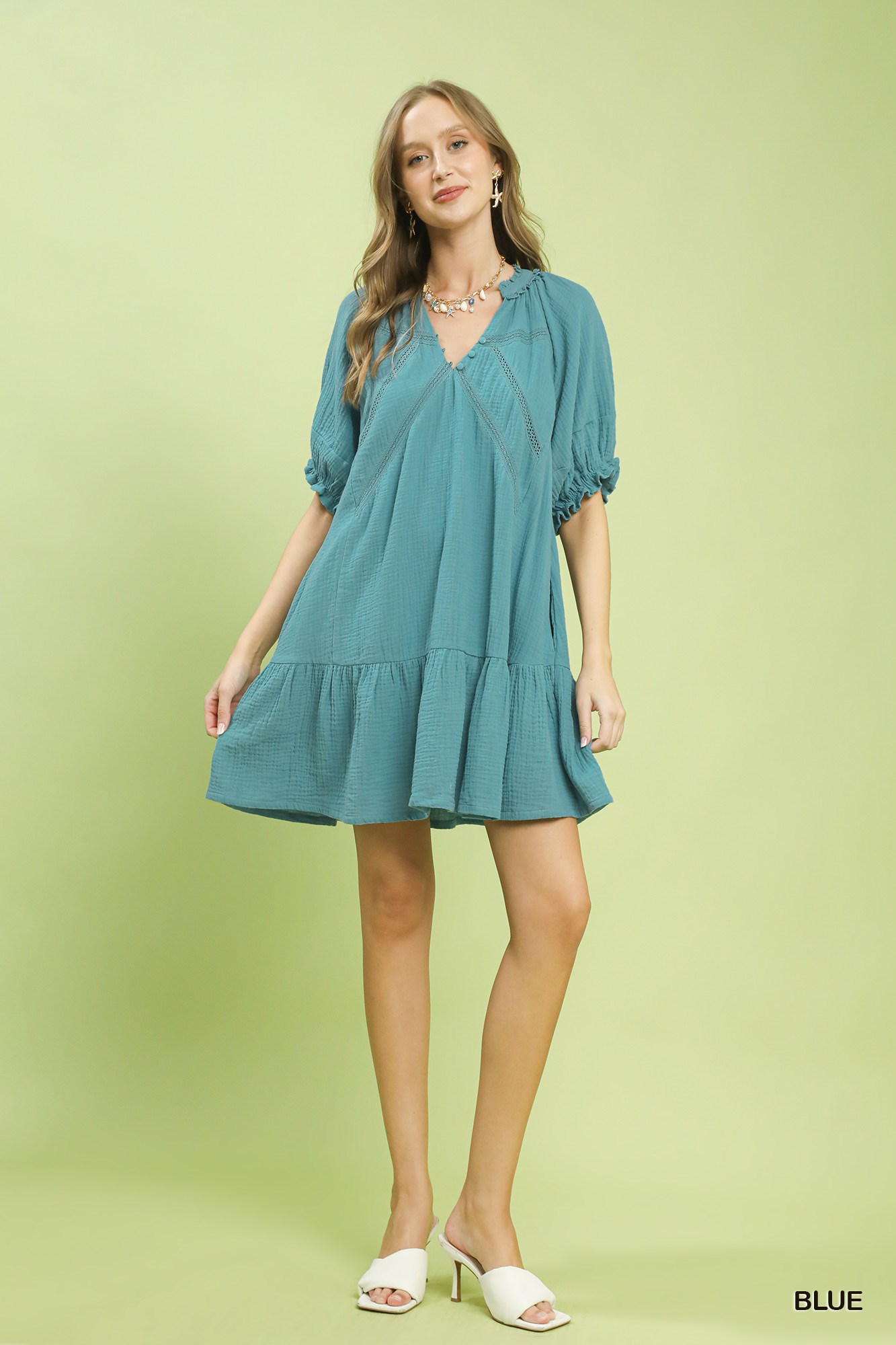 Cotton Gauze Mini Dress, image 2