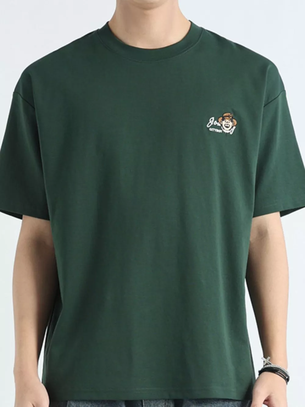 Men's Plus Size Round Neck Short Sleeve T-Shirt, image 2