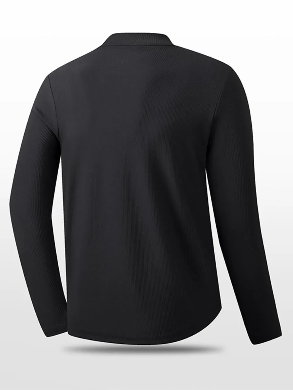 Men's Plus Size Mock Neck Long Sleeve Active T-Shirt, image 2