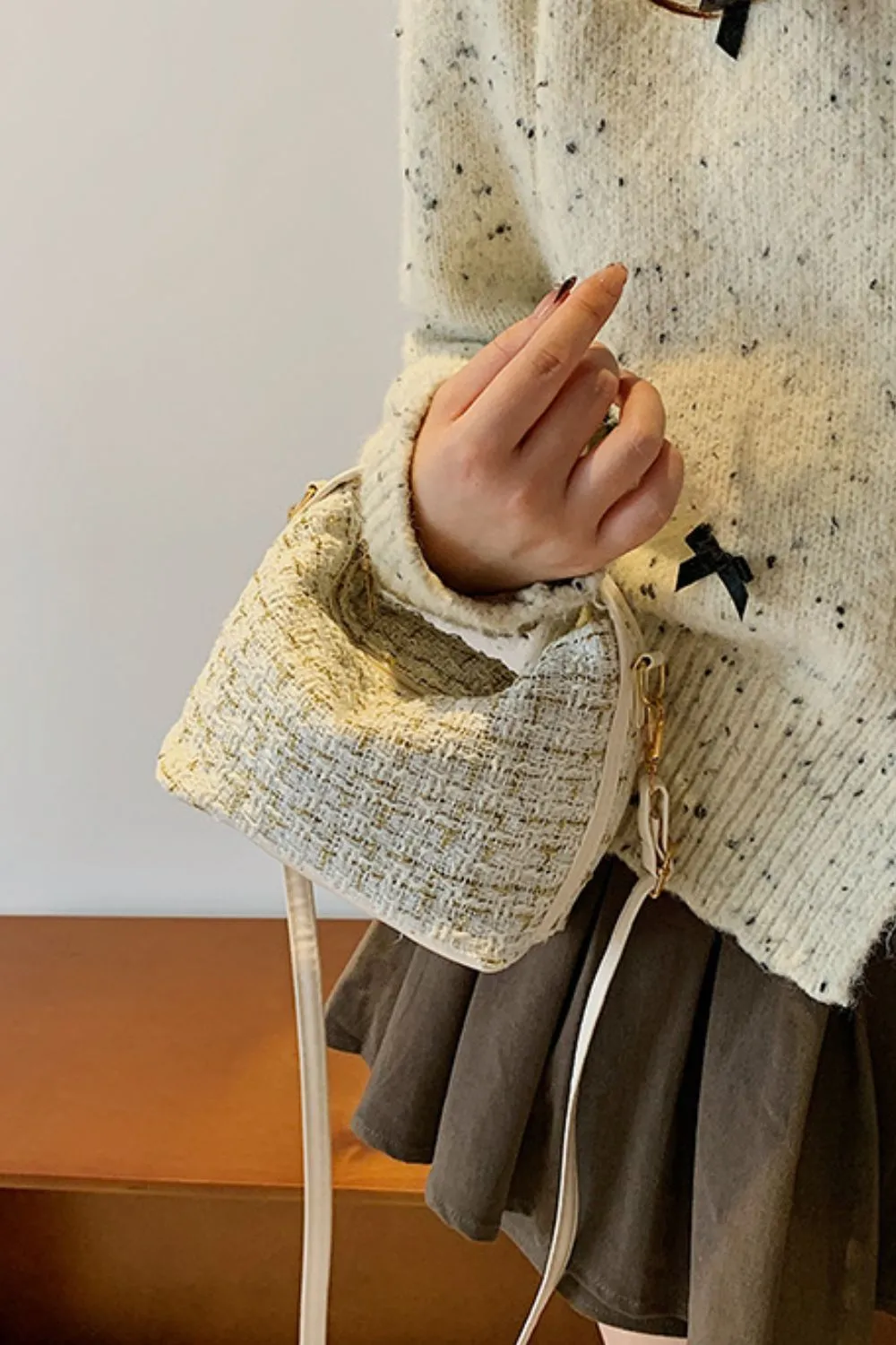 Woven Removable Strap Shoulder Bag, image 8