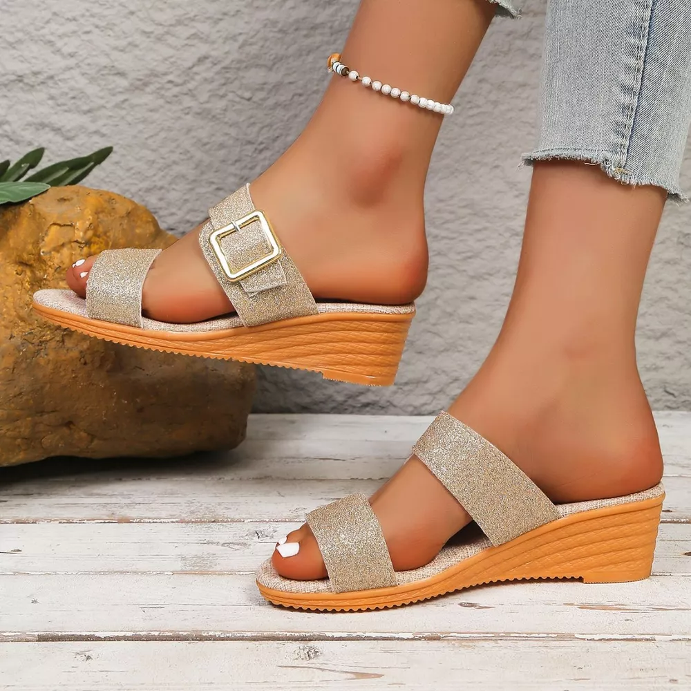 Open Toe Wedge Sandals, image 5