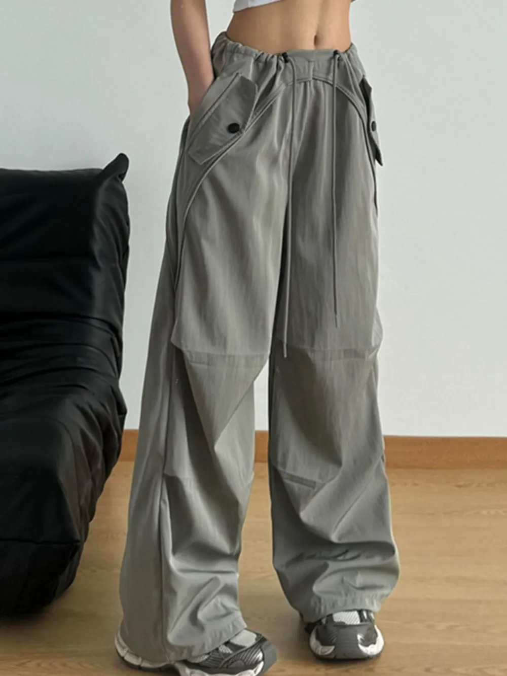 Wide Leg Drawstring Pants, image 5