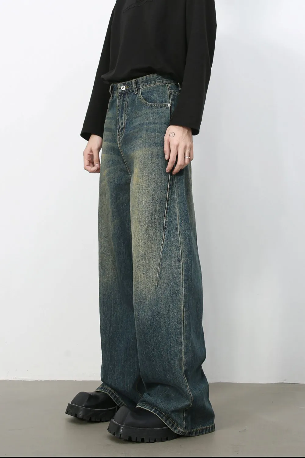 Men's Wide Leg Jeans, image 4