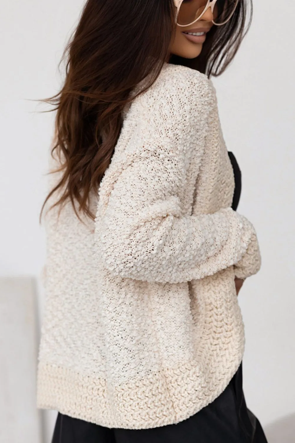 Solid Color Open Front Cardigan, image 5