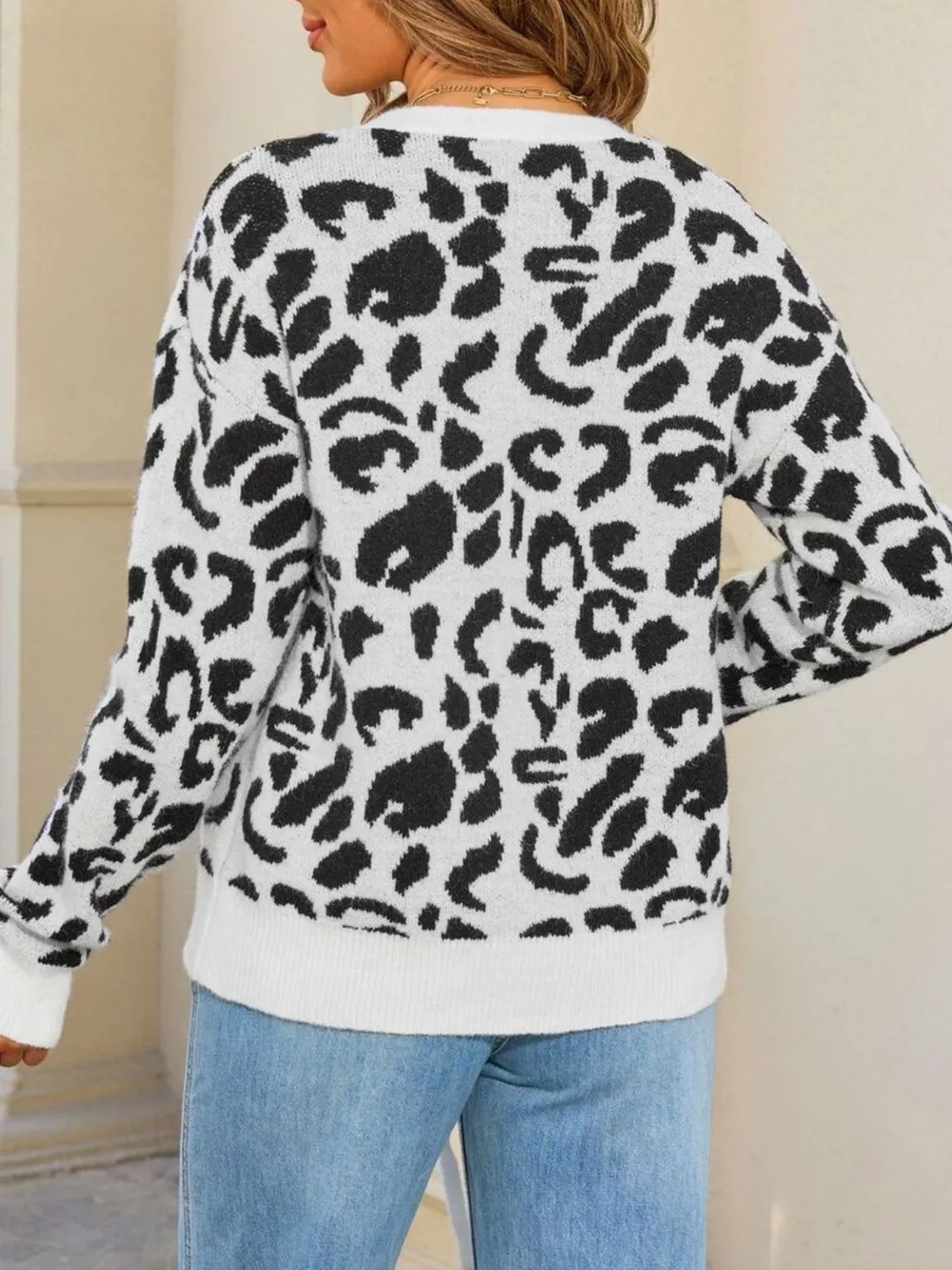 Leopard Tie-Front Cardigan, image 7
