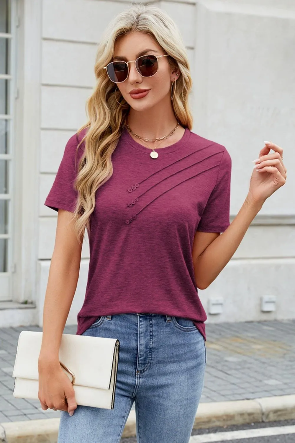 Round Neck Short Sleeve T-Shirt, image 9