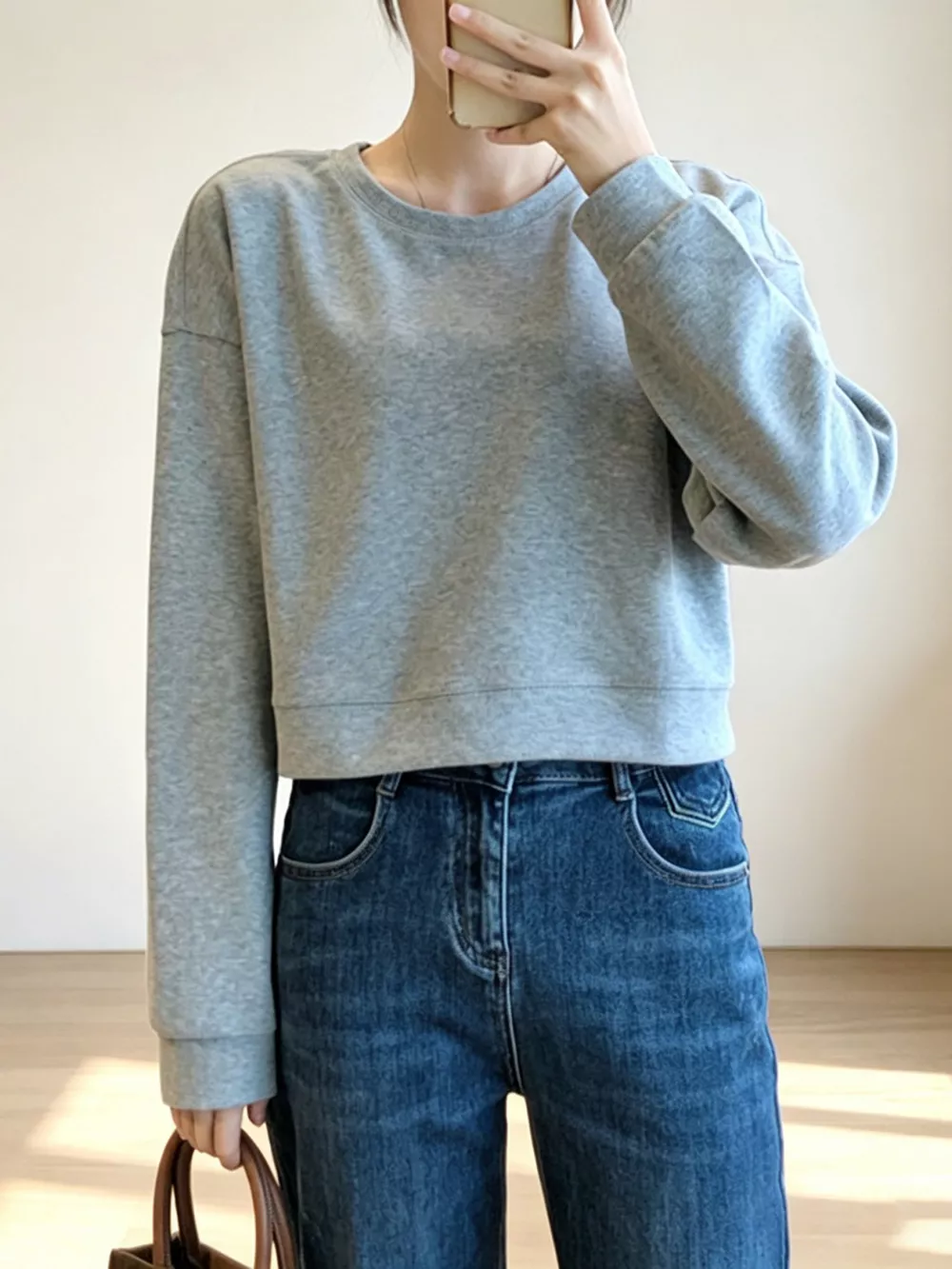 Crew Neck  Drop Shoulder Sweatshirt, image 20