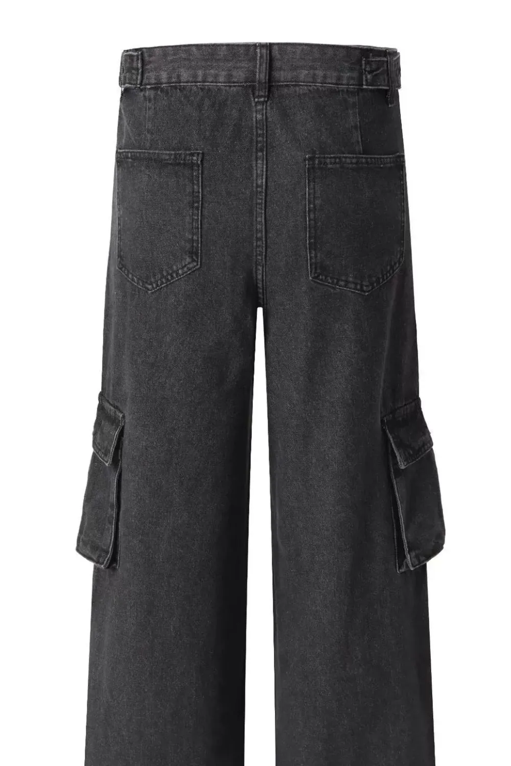 Men's Wide Leg Cargo Jeans, image 2