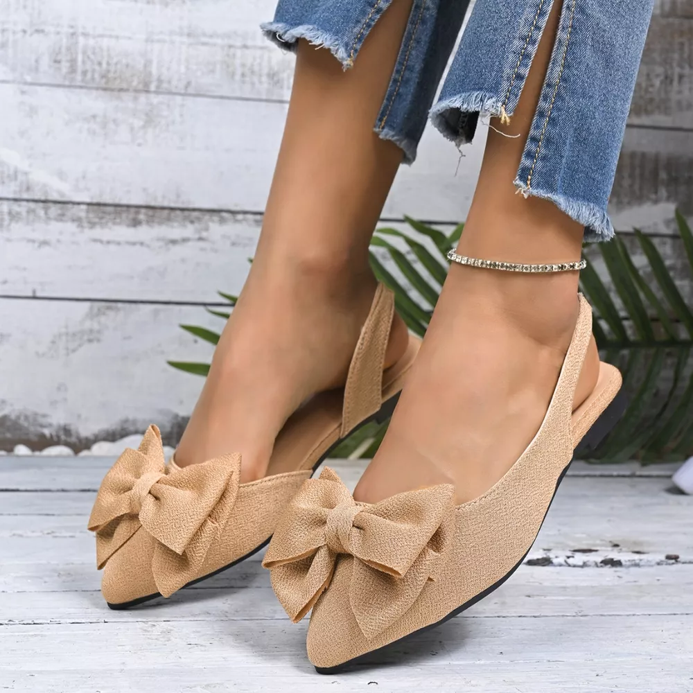 Bow Point Toe Slingback Sandals, image 2