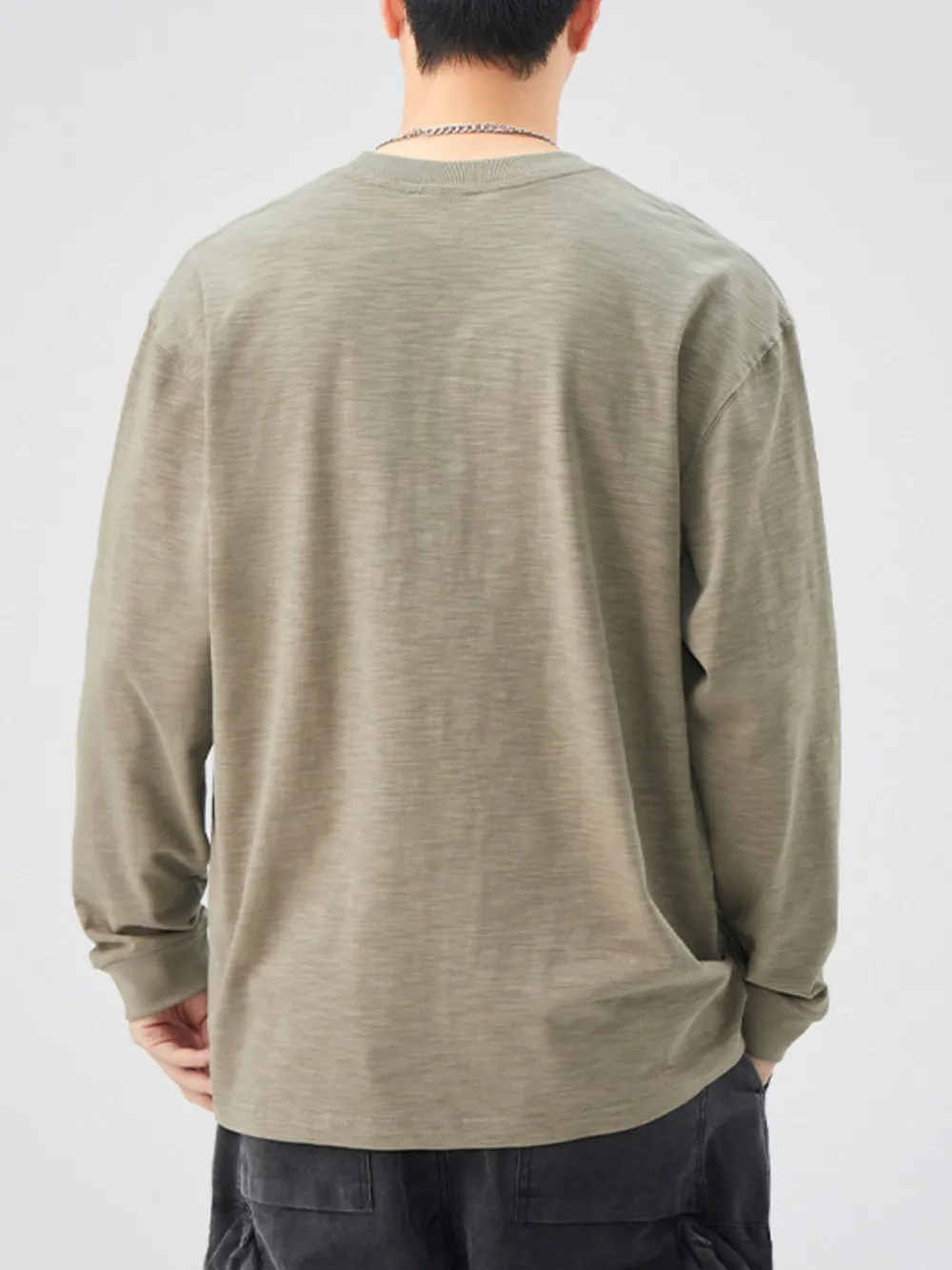 Men's Plus Size Basic Style Oversized Sweatshirt with Embroidered Logo, image 9
