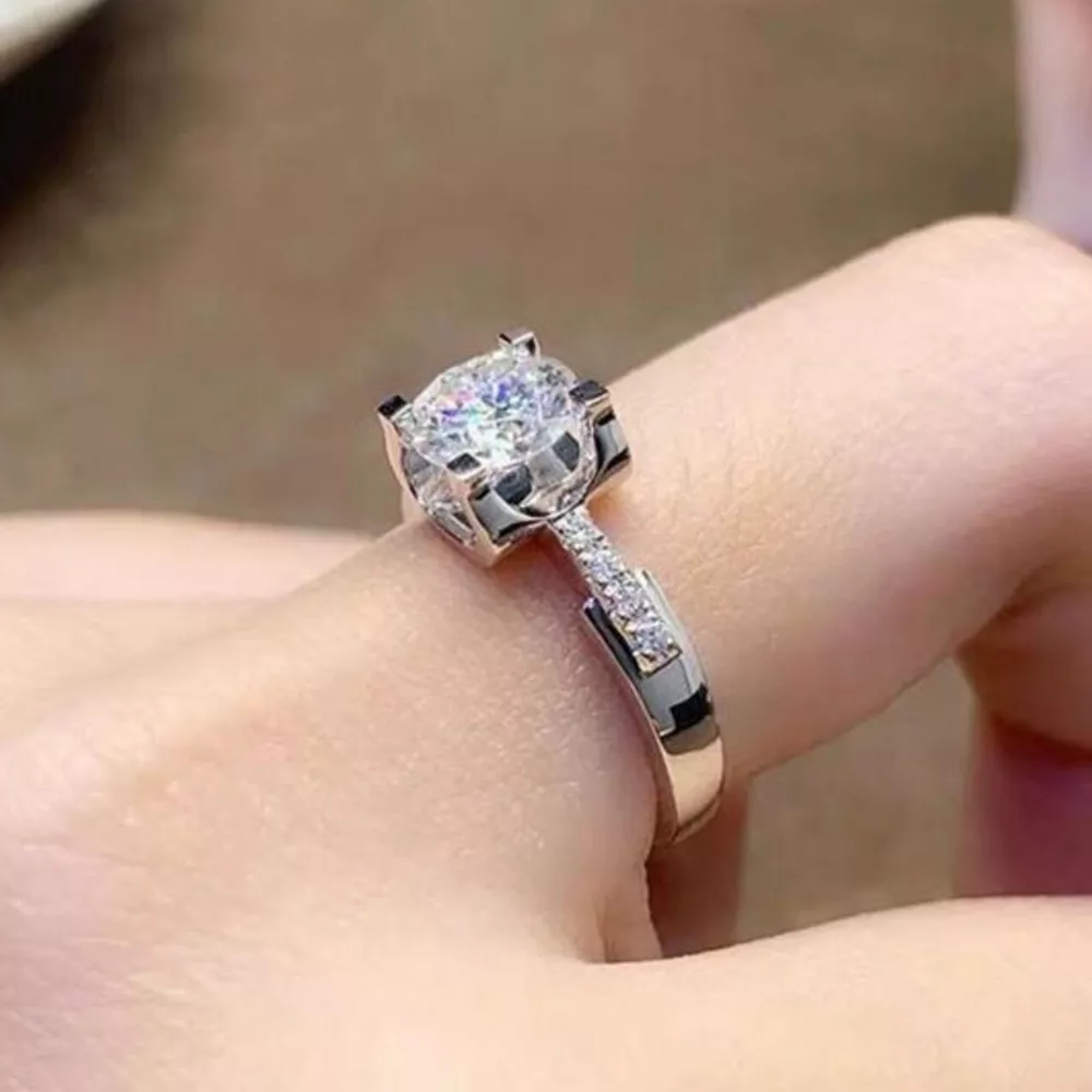 2 Carat 925 Sterling Silver Moissanite Ring, image 4