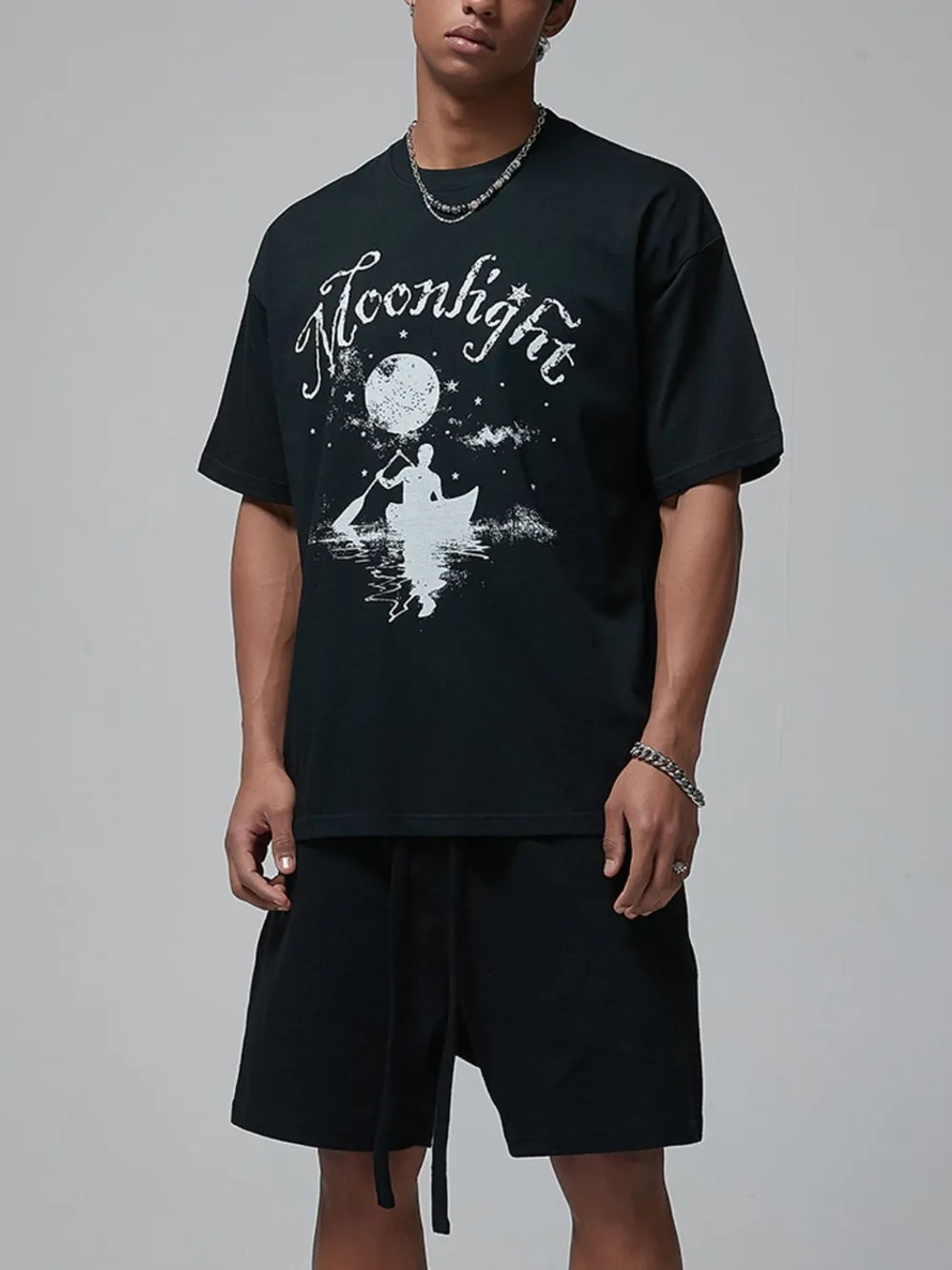 Men's Graphic Round Neck Half Sleeve T-Shirt, image 2