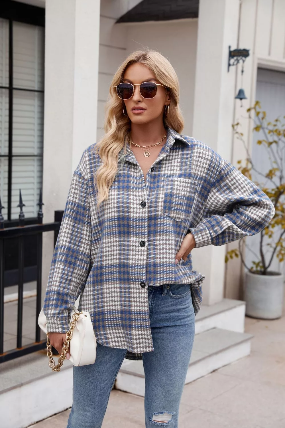 Casual Plaid Long Sleeve Shirt, image 14