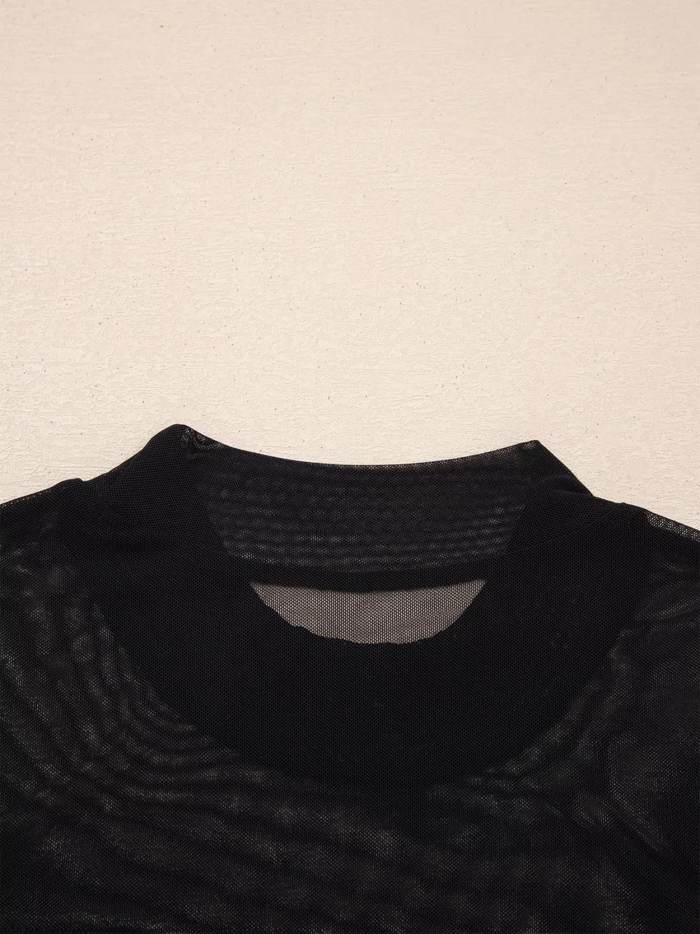 Sheer Mesh Patchwork Cap Sleeve T Shirt, image 7