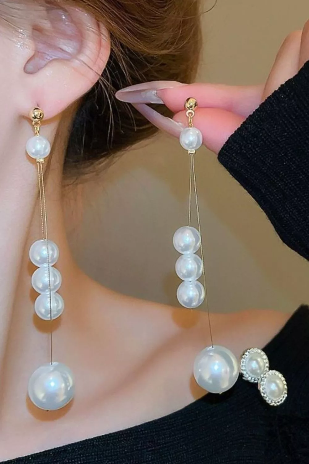 Geometric Circle Drop Earrings, image 8
