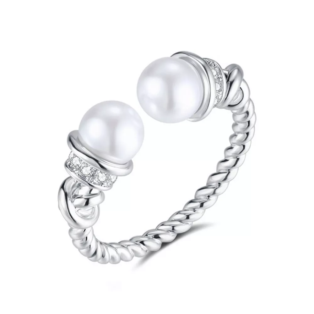 Pearl Open Cuff Ring, image 6