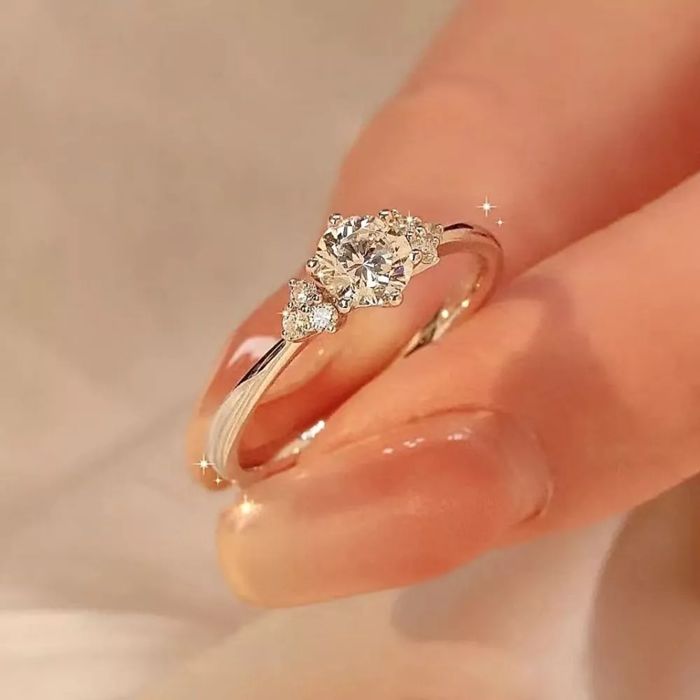 1 Carat Moissanite 925 Sterling Silver Ring, image 2