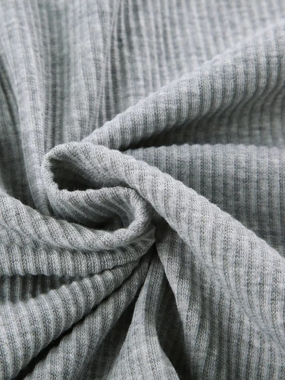 Ribbed Knit Top and Shots Set with Hoodie, image 10