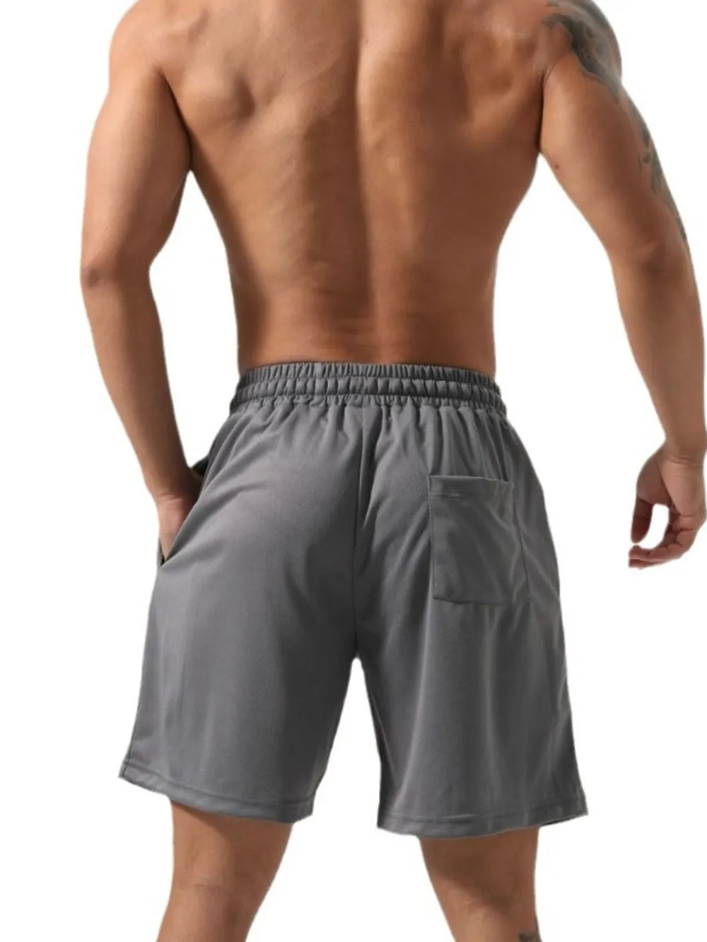Men's Plus Size Letter Drawstring Shorts, image 6