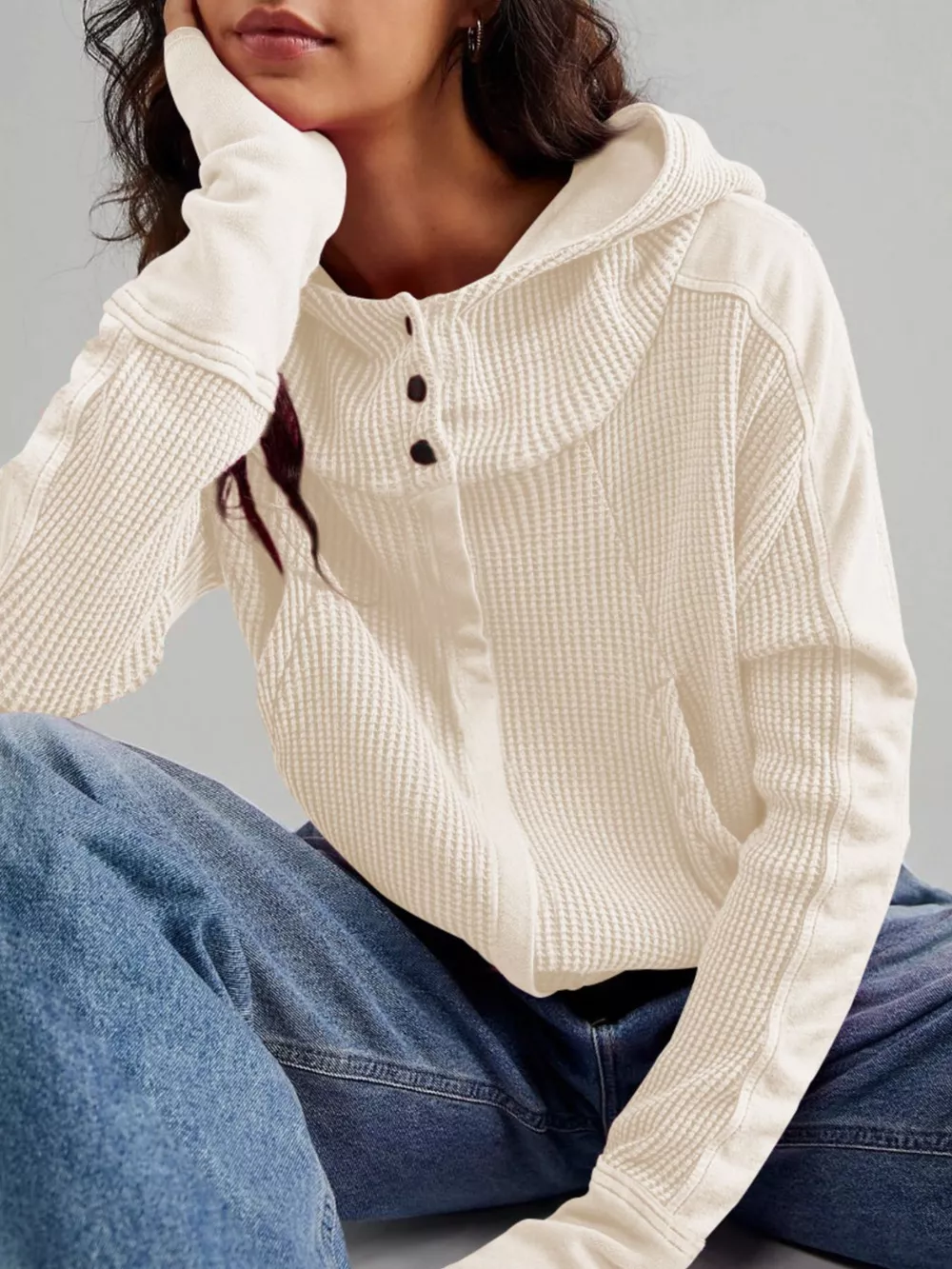 Waffle Knit Zip-Up Jacket, image 9