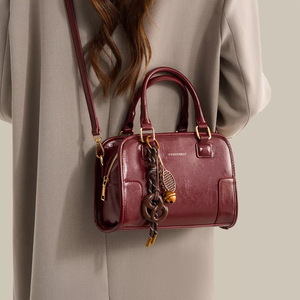 Vintage Style Barrel Crossbody Bag