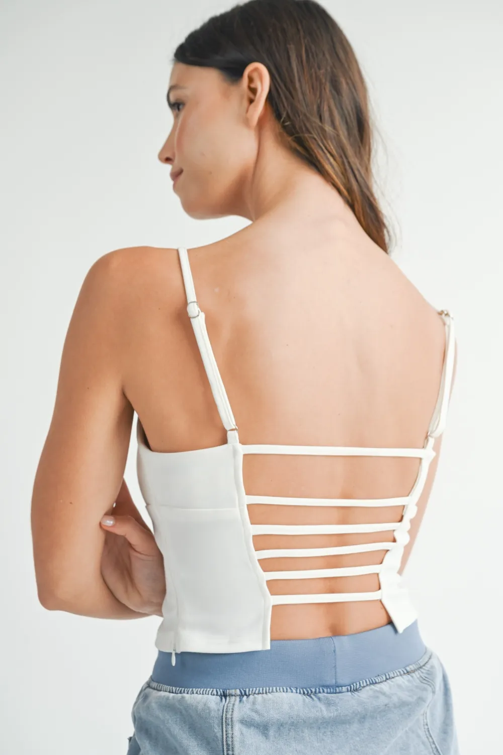 Strappy Back Cropped Cami, image 4